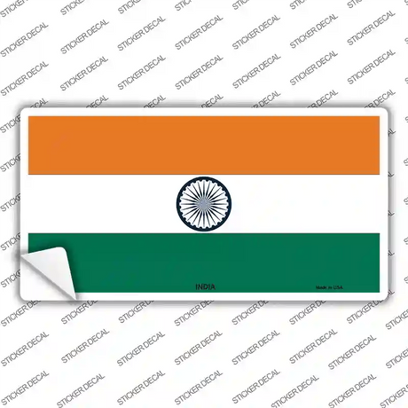 India Flag Novelty Sticker Decal