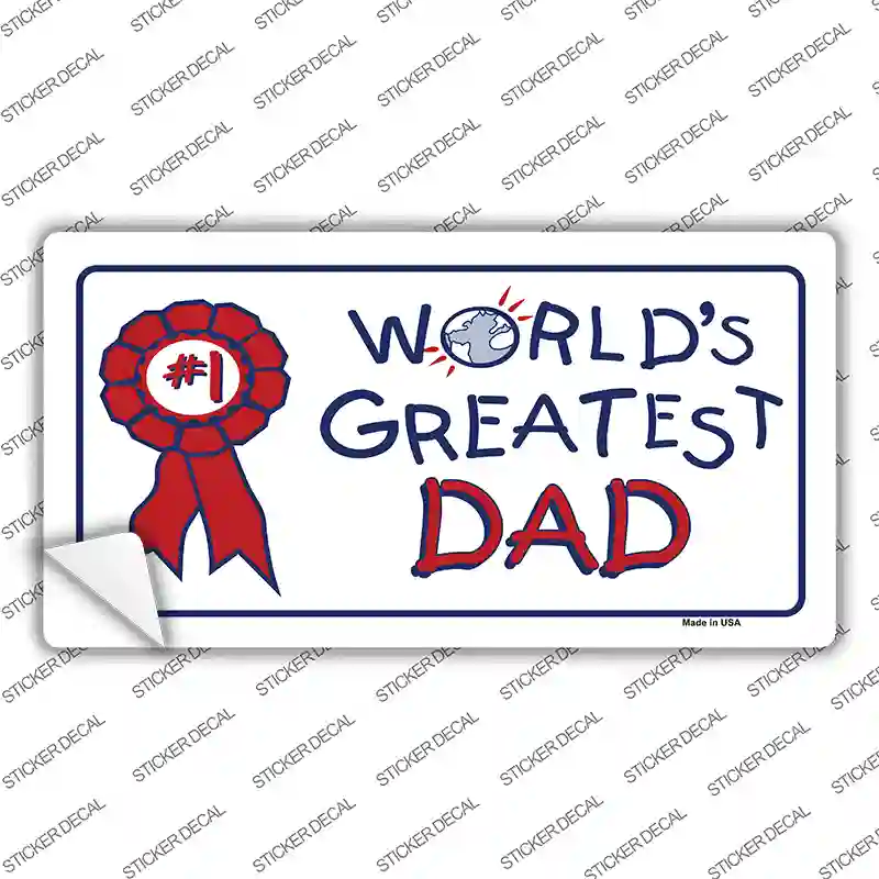 Worlds Greatest Dad Novelty Sticker Decal