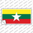 Myanmar Flag Novelty Sticker Decal