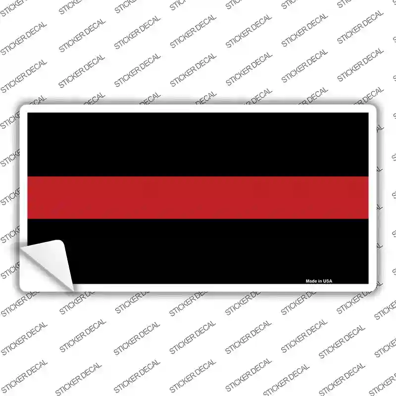Thin Red Line Fire Novelty Sticker Decal