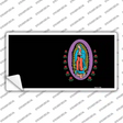 Virgin Mary Black Novelty Sticker Decal