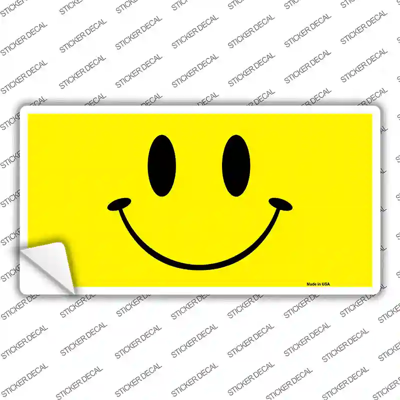 Happy Face Novelty Sticker Decal