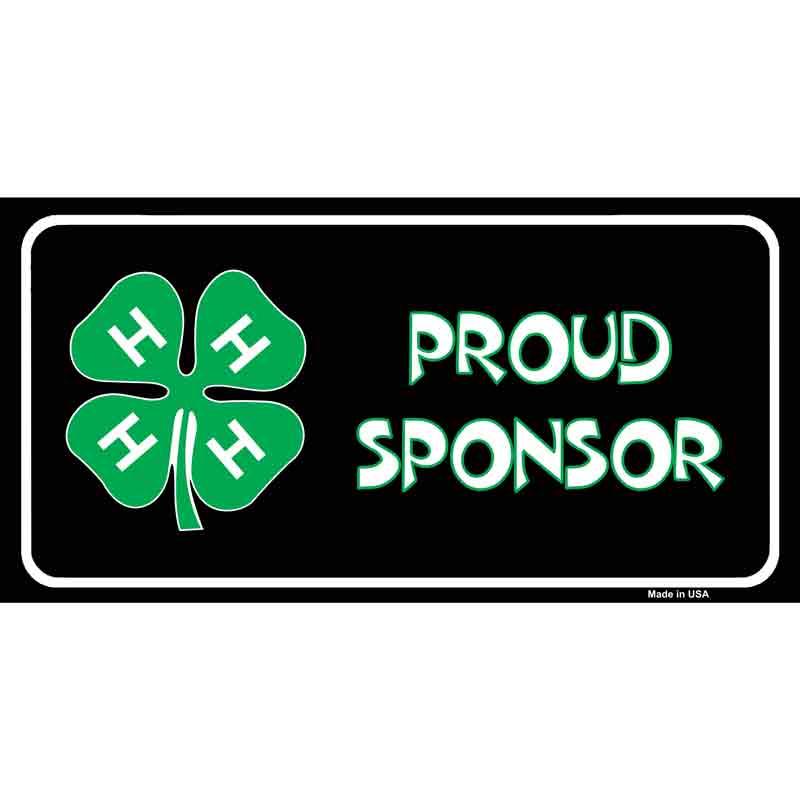 4-H Proud Sponsor Novelty Sticker Decal