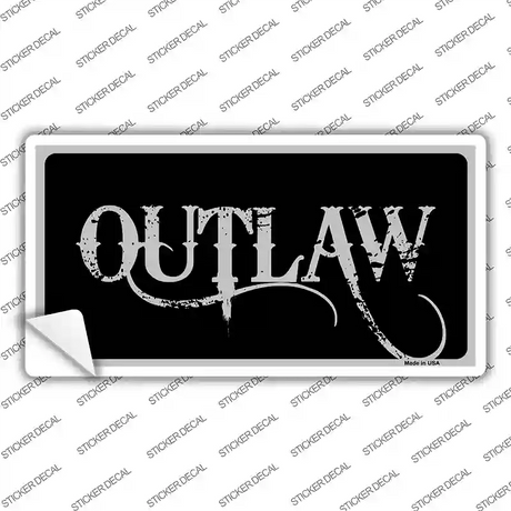 Outlaw Novelty Sticker Decal