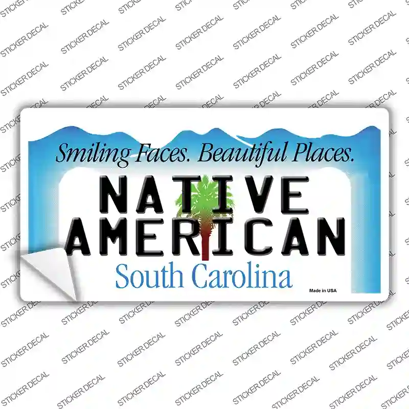Native American South Carolina Novelty Sticker Decal