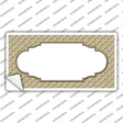 Gold White Quatrefoil Center Scallop Novelty Sticker Decal