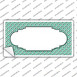 Mint White Quatrefoil Center Scallop Novelty Sticker Decal