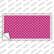 Pink White Quatrefoil Novelty Sticker Decal