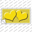 Yellow White Quatrefoil Yellow Center Hearts Novelty Sticker Decal
