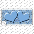Light Blue White Quatrefoil Light Blue Center Hearts Novelty Sticker Decal