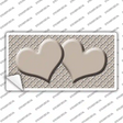 Tan White Quatrefoil Tan Center Hearts Novelty Sticker Decal