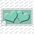 Mint White Quatrefoil And Mint Center Hearts Novelty Sticker Decal