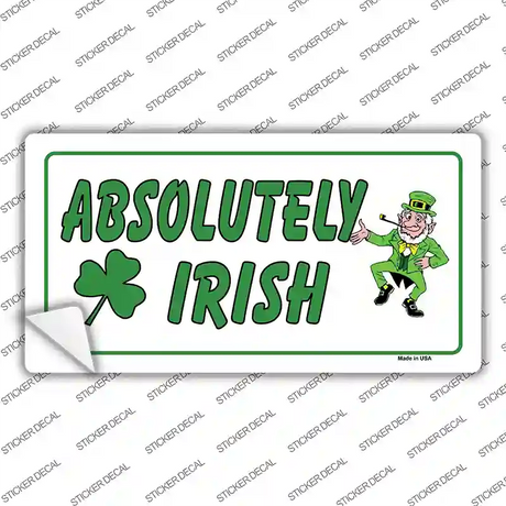 Absolutely Irish Novelty Sticker Decal