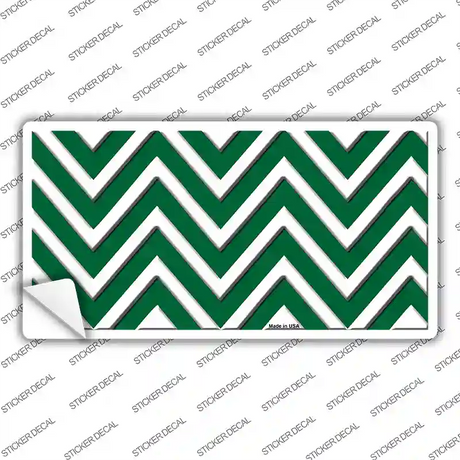 Green Chevron Novelty Sticker Decal