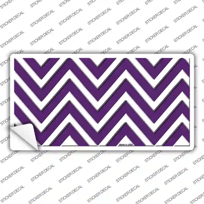 Purple Chevron Novelty Sticker Decal
