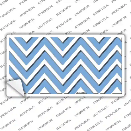 Light Blue Chevron Novelty Sticker Decal