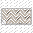 Tan Chevron Novelty Sticker Decal