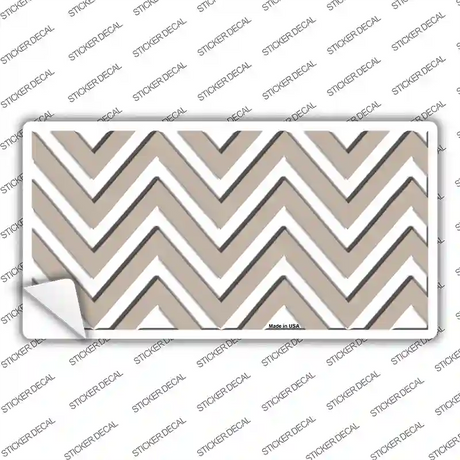 Tan Chevron Novelty Sticker Decal