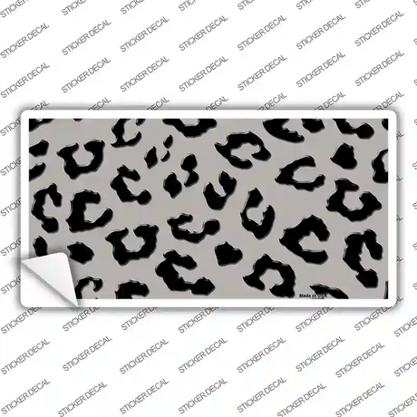 Grey Black Cheetah Novelty Sticker Decal