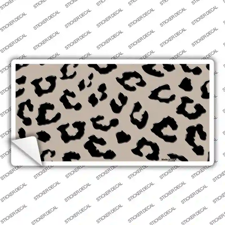 Tan Black Cheetah Novelty Sticker Decal