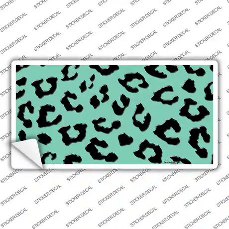 Mint Black Cheetah Novelty Sticker Decal