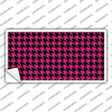 Pink Black Houndstooth Novelty Sticker Decal