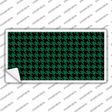 Green Black Houndstooth Novelty Sticker Decal