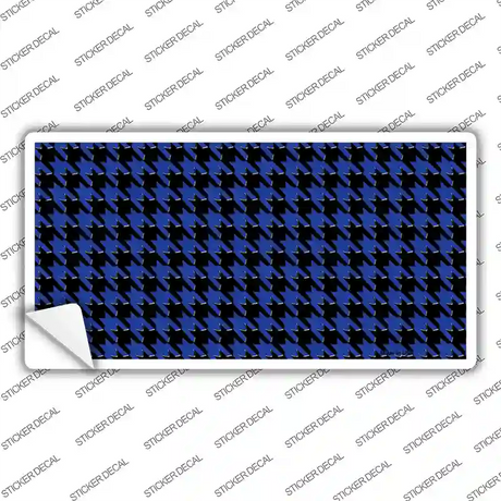 Blue Black Houndstooth Novelty Sticker Decal