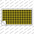 Yellow Black Houndstooth Novelty Sticker Decal