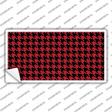 Red Black Houndstooth Novelty Sticker Decal