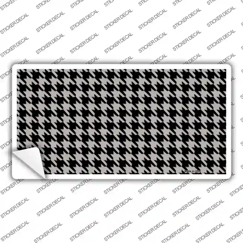 Grey Black Houndstooth Novelty Sticker Decal