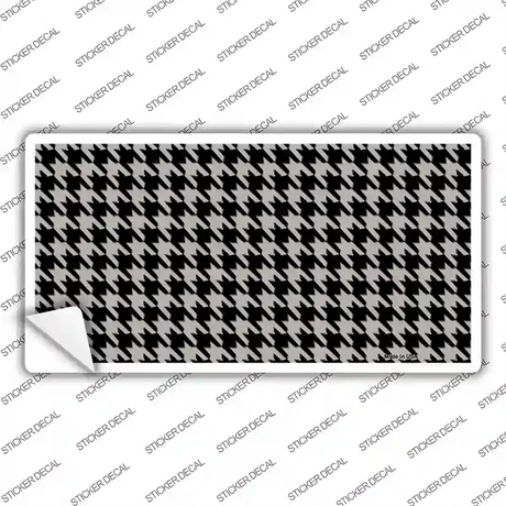 Grey Black Houndstooth Novelty Sticker Decal