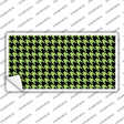 Lime Green Black Houndstooth Novelty Sticker Decal