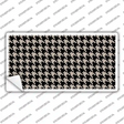 Tan Black Houndstooth Novelty Sticker Decal