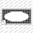 Grey Black Houndstooth Scallop Center Novelty Sticker Decal