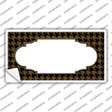 Brown Black Houndstooth Scallop Center Novelty Sticker Decal
