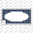 Light Blue Black Houndstooth Scallop Center Novelty Sticker Decal