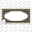 Gold Black Houndstooth Scallop Center Novelty Sticker Decal