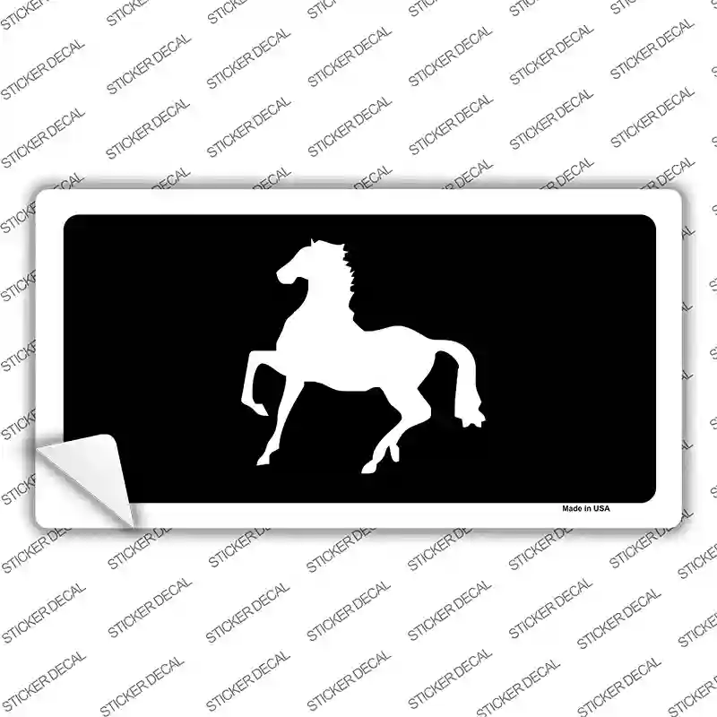 Horse on Black Novelty Sticker Decal