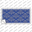 Blue White Damask Novelty Sticker Decal