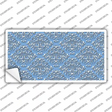 Light Blue White Damask Novelty Sticker Decal