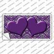Purple White Damask Center Hearts Novelty Sticker Decal