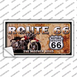 Route 66 Mother Road Motorcycle Novelty Sticker Decal