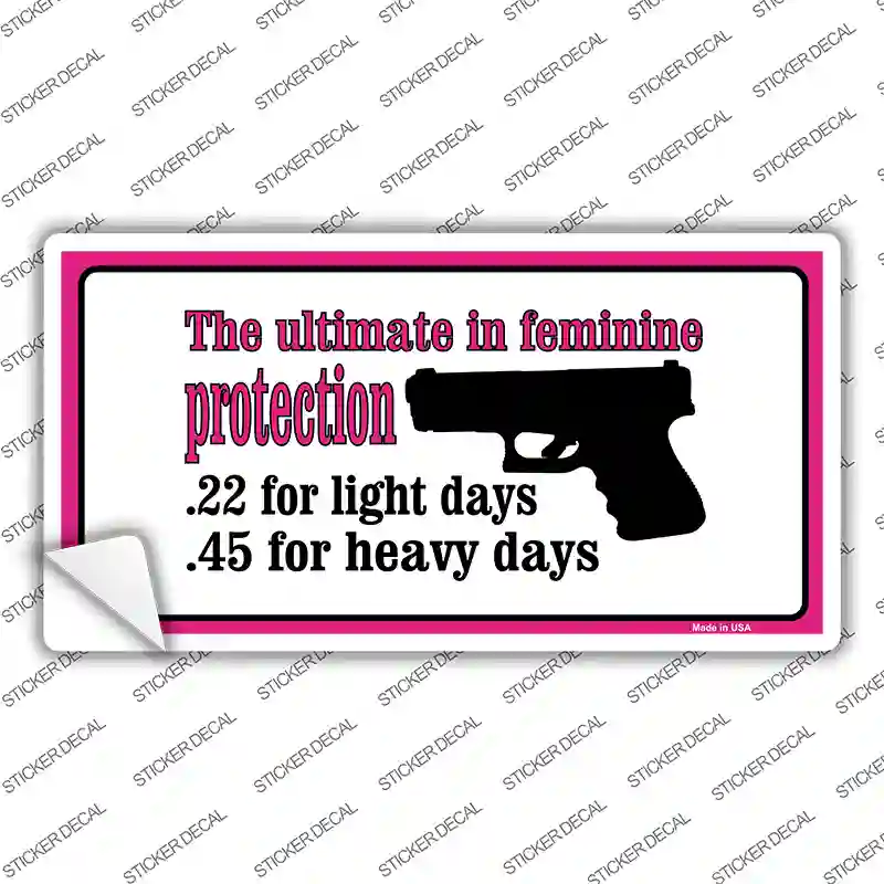Feminine Protection Novelty Sticker Decal