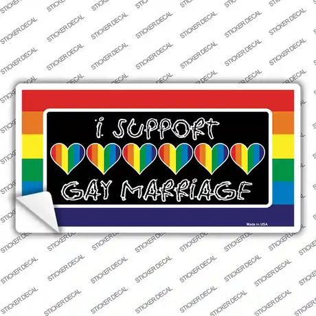 Support Gay Marriage Novelty Sticker Decal