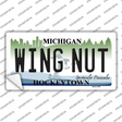 Wing Nut Michigan State Novelty Sticker Decal