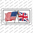 United States Britain Crossed Flags Novelty Sticker Decal