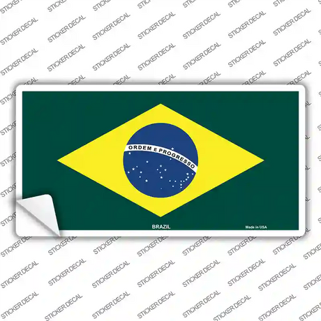 Brazil Flag Novelty Sticker Decal