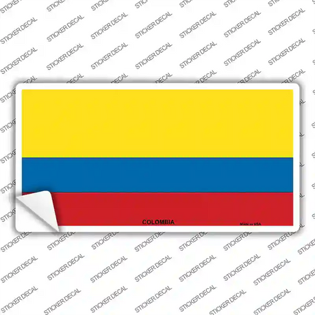 Colombia Flag Novelty Sticker Decal