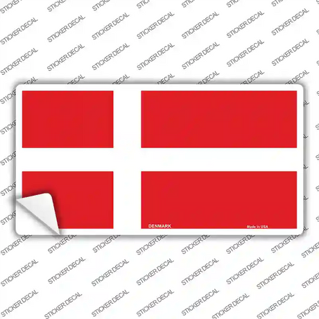 Denmark Flag Novelty Sticker Decal